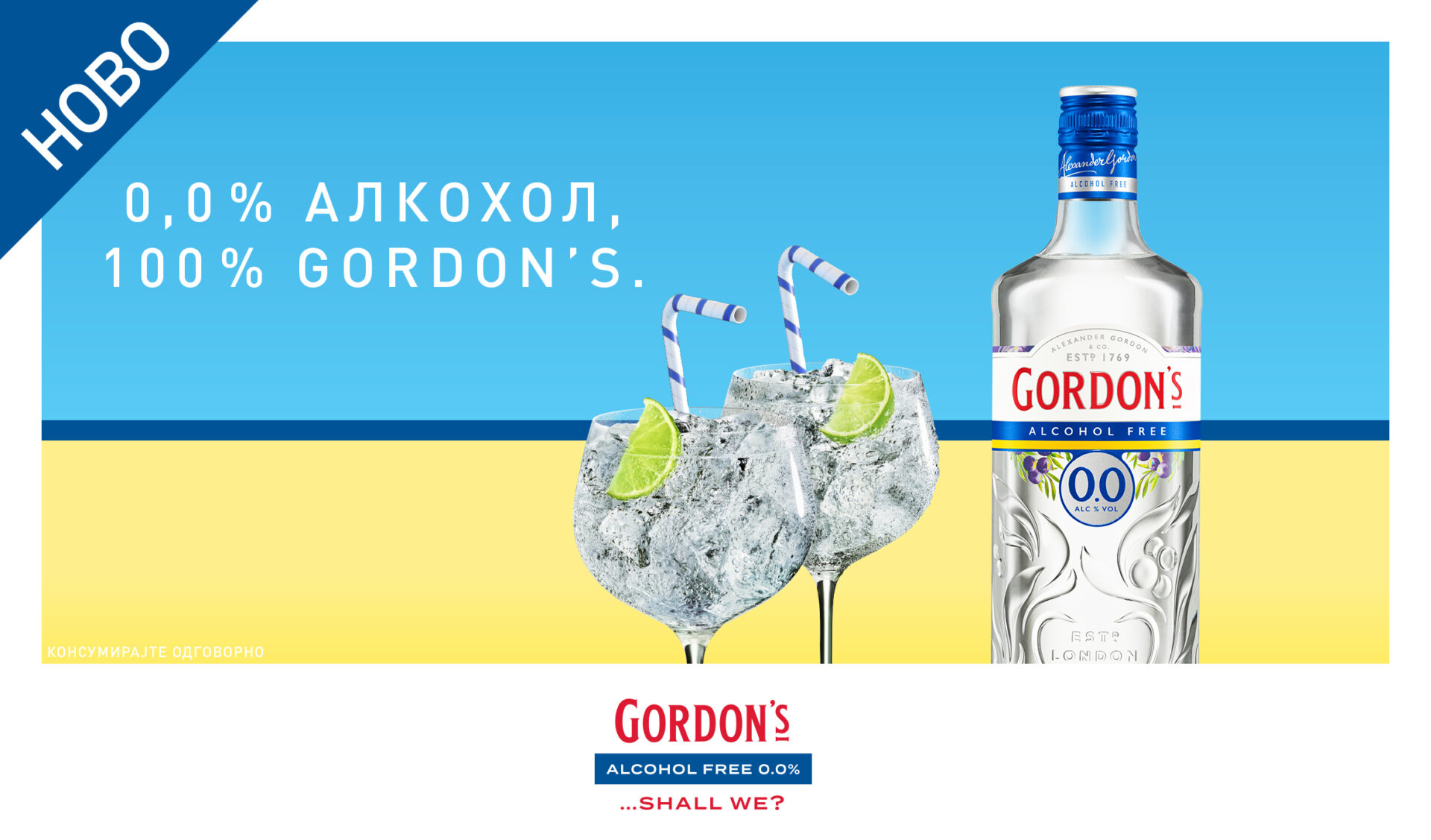 Gordon\'s alcohol - 0.0% GEMAK free NEW: